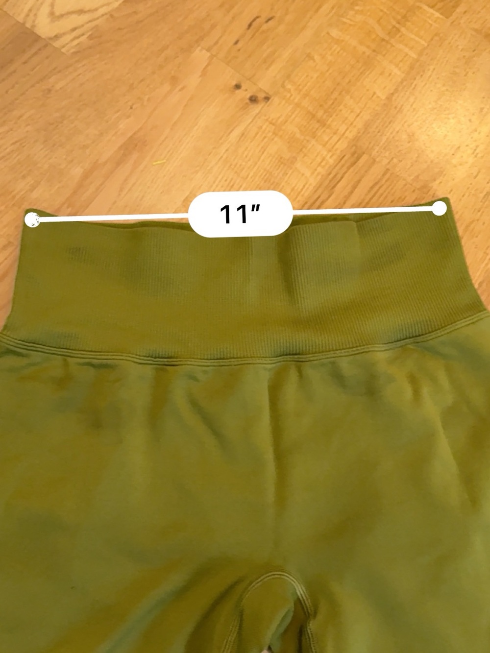 PINK Victoria's Secret Olive Green High-Waist Leggings with White Side Logo - Picture 5 of 8
